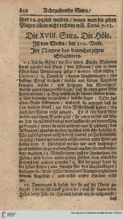 Die XVIII. Sura; Die Höle