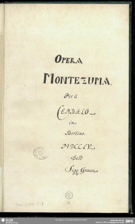 Montezuma. Excerpts - Mus.2953-F-7 : GraunWV B:I:29