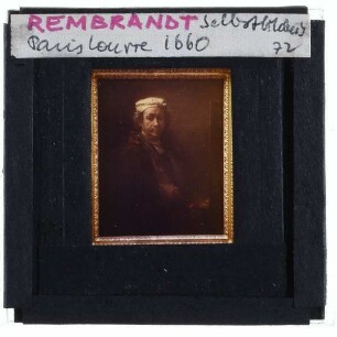Rembrandt, Selbstbildnis mit Staffelei (Paris Louvre 1747)