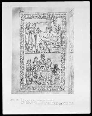 Vitae et passiones apostolorum — Zwei Szenen aus dem Leben des Apostels Thomas, Folio 100verso
