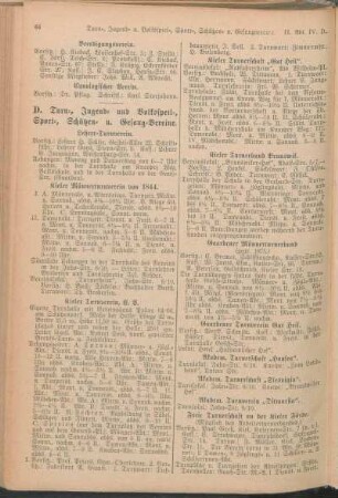 D. Turn-, Jugend- und Volksspeil-, Sport-, Schützen- u. Gesang-Vereine.