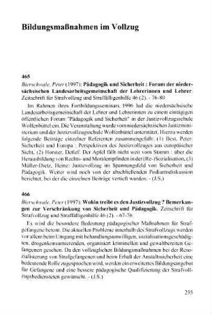 255-258, Bildungsmaßnahmen im Vollzug