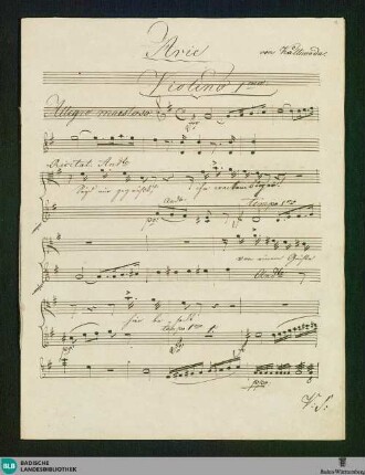 Die Wunderbare. Excerpts - Don Mus.Ms. 2843 : T, orch; StrK WoO 5.04/2