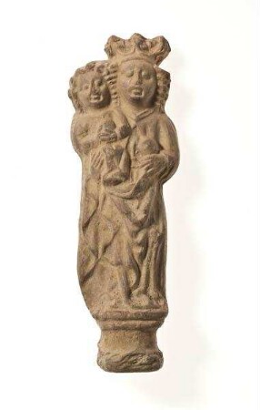 Tonfigürchen: Stehende Maria mit Kind