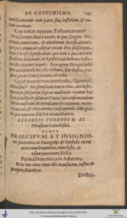 Praecipuae Et Insigniores sententiæ