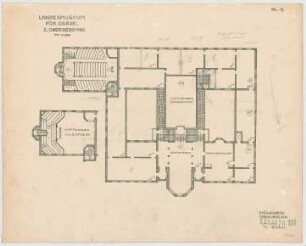 Fischer, Theodor; Kassel; Museum (jetzt: Hessisches Landesmuseum) - Grundriss 1. OG