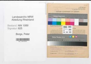 Entnazifizierung Peter Borgs , geb. 01.01.1919 (Polizeibeamter)