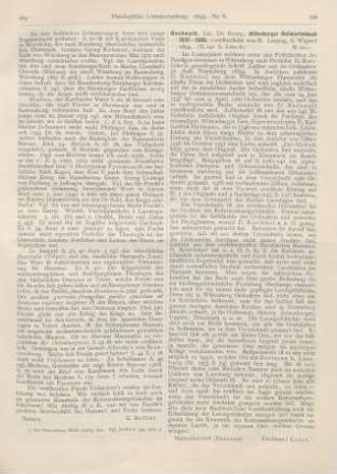 166 [Rezension] Buchwald, Georg, Wittenberger Ordiniertenbuch 1537 - 1560