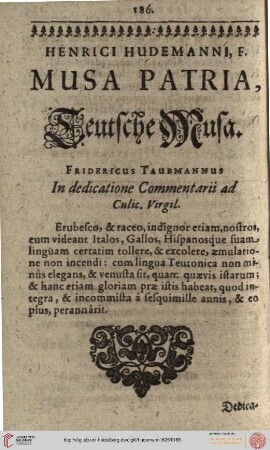 Musa Patria / Teutsche Musa