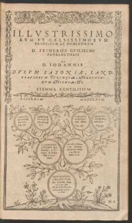 Illustrissimorum Et Celsissimorum Principum Ac Dominorum D. Friderici Guililemi Prolectoris Et D. Iohannis ...