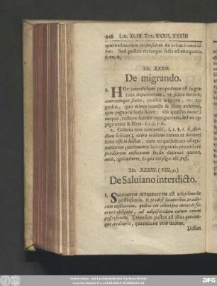 Tit. XXXII. De migrando.