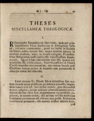 Theses Miscellaneae Theologicae