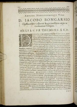 Ampliss. ... D. Jacobo Bongarsio ... Galliarum Regis Consiliario ...