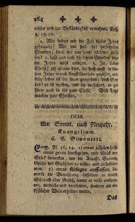 DCIII. Am Sonnt. nach Neujahr. Evangelium