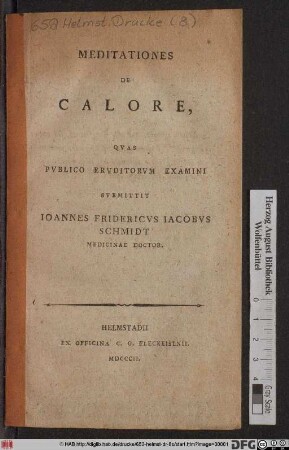 Meditationes De Calore