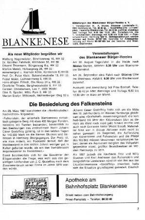 Die Besiedlung des Falkensteins
