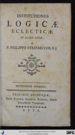 Institutiones Logicae Eclecticae
