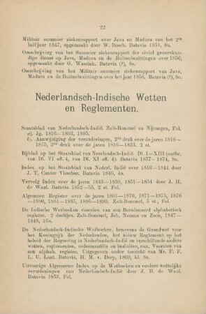 Nederlandsch-Indische wetten en reglementen