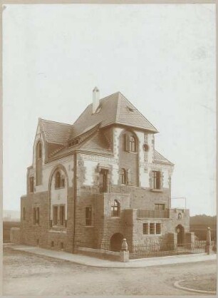 Billing, Hermann; Karlsruhe, Eisenlohrstr. 25; Haus Billing (Utz) - Perspektivische Ansicht