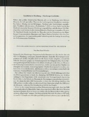 Das Hamburger Genossenschafts-Museum.