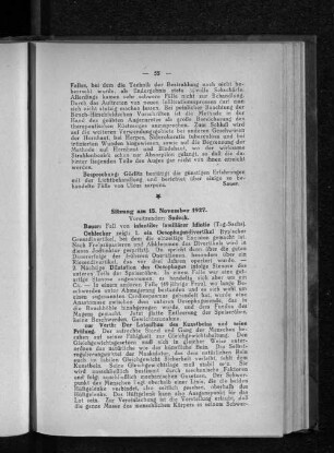 Sitzung am 15. November 1927