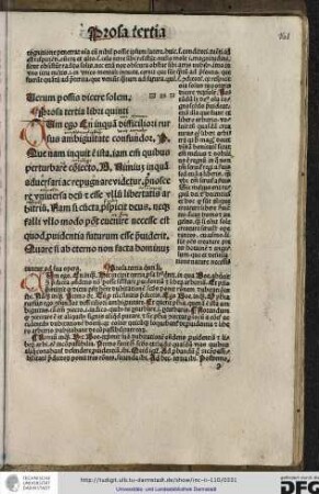 Prosa tertia libri quinti