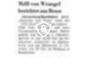 MdB von Wrangel berichtet aus Bonn