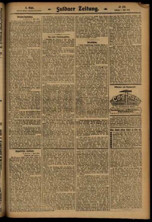 Dritte Ausgabe vom Samstag, den 07. Juni 1913.