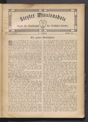 11. Heft. 40. Jahrgang. August 1913
