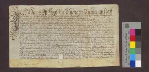 Kaufbrief für Hans Jakob Hauser, Stabhalter zu Tiengen, über Matten zu Tiengen.