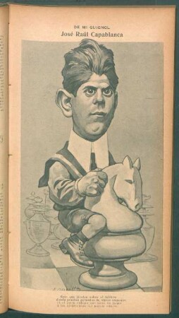 José Raúl Capablanca - [Caricatura] : De mi Guignol