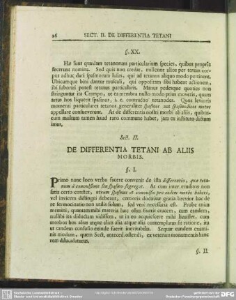 Sect. II. De Differentia Tetani Ab Aliis Morbis