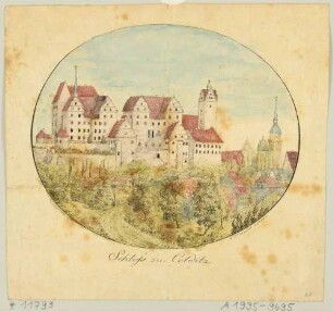 Das Renaissanceschloss in Colditz in Mittelsachsen, Blick von Südwesten