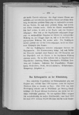 Das Rettungswesen an der Elbmündung.