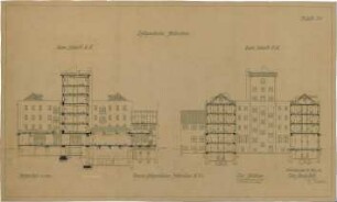 Fischer, Theodor; München - Westend, Bergmannstr.; Ledigenheim - Querschnitte