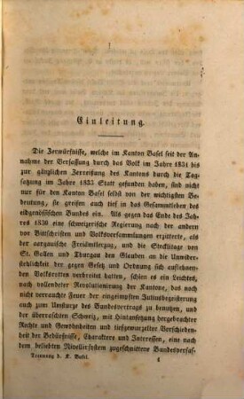 Die Trennung des Kantons Basel, 1