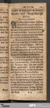 Sterb- und Begräbnuß-Lieder