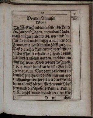 IV. Hauptstück. Von den Almusen Pflegern
