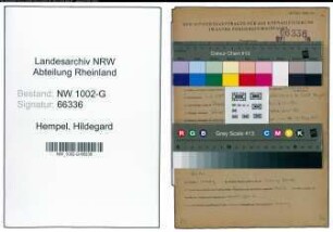 Entnazifizierung Hildegard Hempel, geb. 06.06.1905 ()