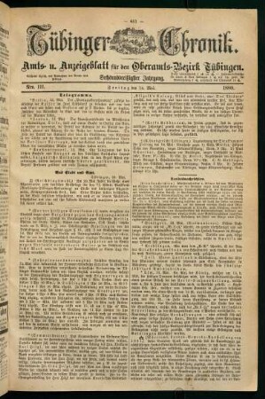 14. Mai (Nro. 111) - 19. Mai (Nro. 114)