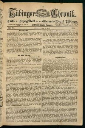 14. Mai (Nro. 111) - 19. Mai (Nro. 114)