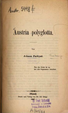 Austria polyglotta