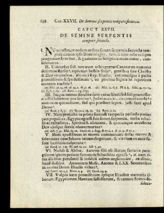 Caput XXVII. De Semine Serpentis tempore secundo