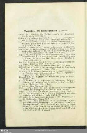 Verzeichnis der hauptsächlichsten Literatur