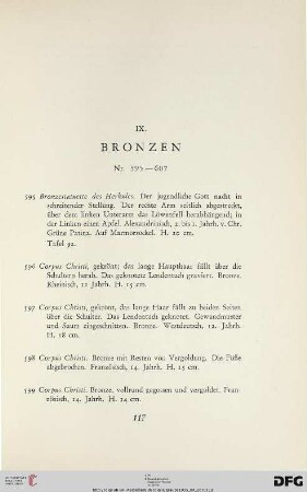 Bronzen (Nr. 595-607)
