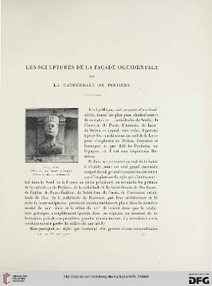 5. Pér. 2.1920: Les sculptures de la façade occidentale de la cathédrale de Poitiers