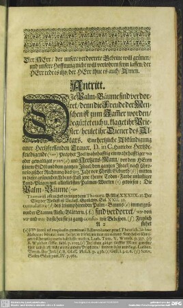 Leichenpredigt : Antritt, Leichen-Text, Eingang, [Auslegung]