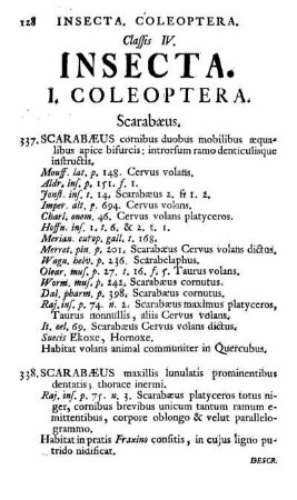 Classis V. Insecta