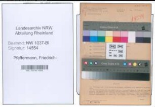 Entnazifizierung Friedrich Pfeffermann , geb. 02.05.1894 (Sekretaer)