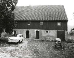 Lichtenberg, Trassenweg 29. Gehöft. Wohnstallhaus. Hofansicht (Traufseite)